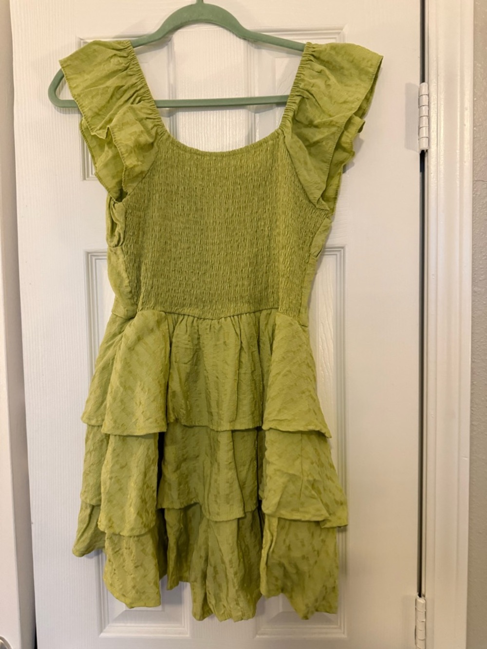Entro Green Ruffle Romper | Size L - Picture 3 of 3
